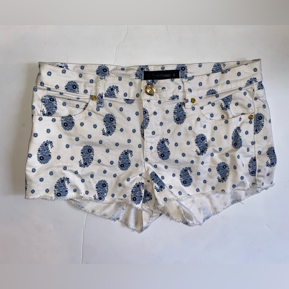 Juicy Couture Women's Shorts Size 27 Blue & White